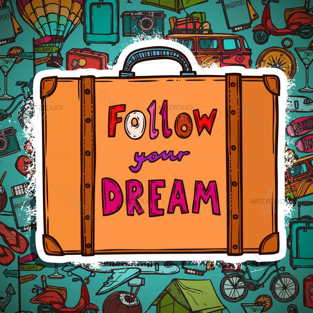 Travel Holiday Vacation Poster — Automobiles custom art by ArtzFolio