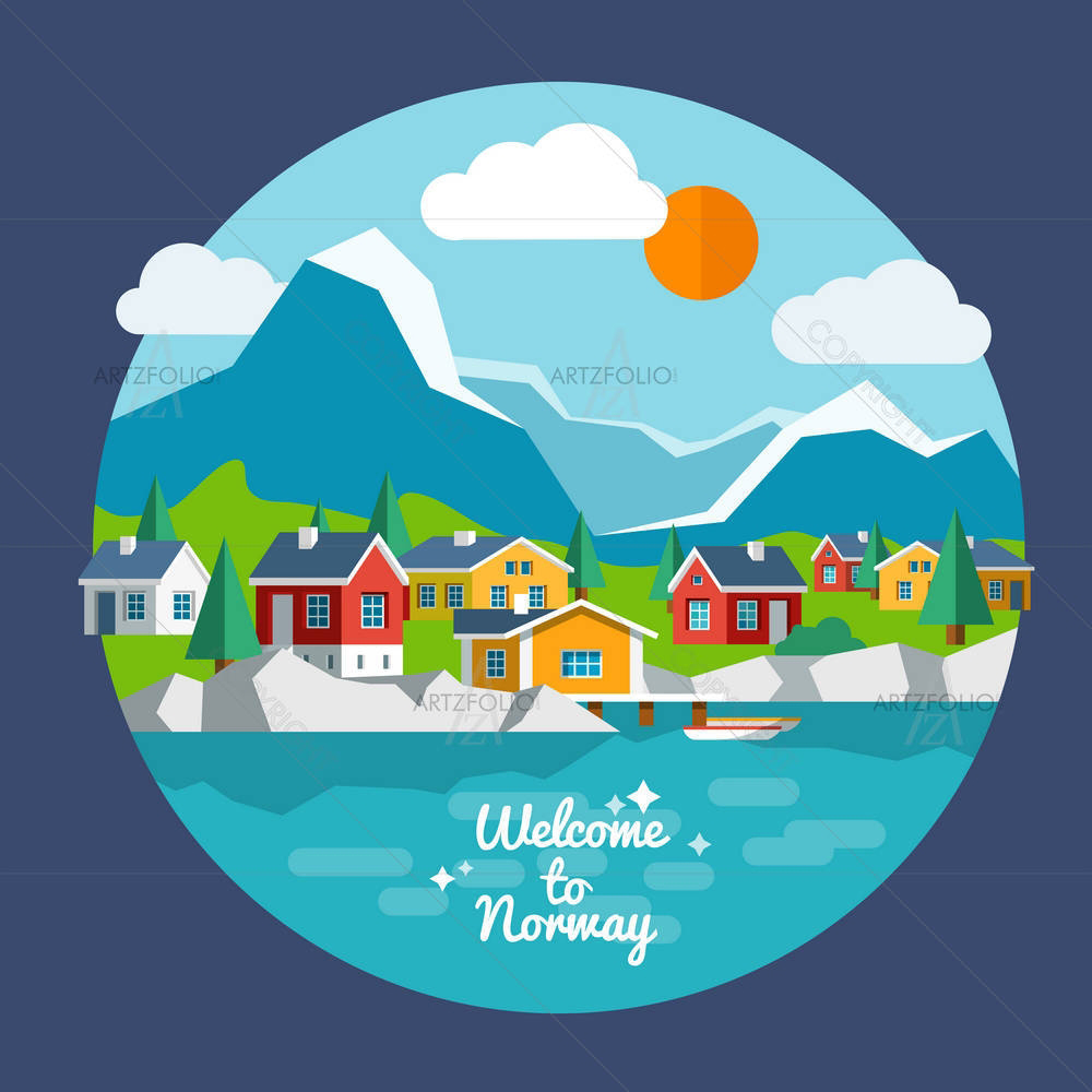 Concept Landscape Travel, Norway — custom-size art design 5006461