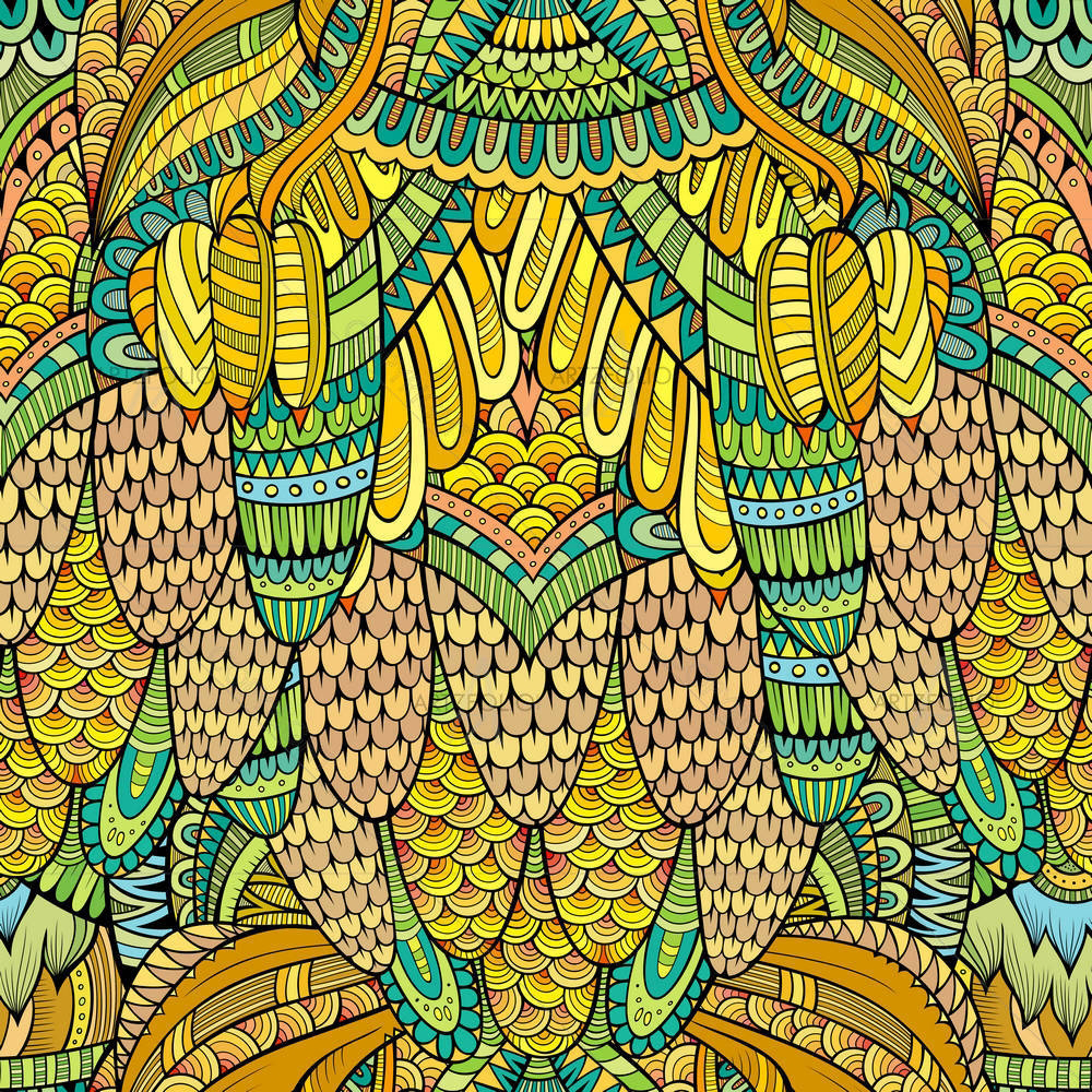 Vintage Ornamental Abstract — custom-size art design 5006476