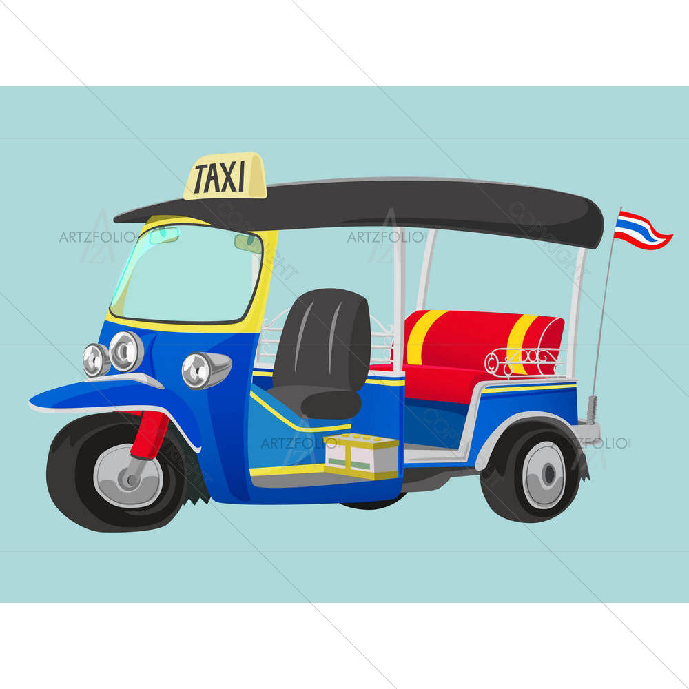 Tuk Tuk in Thailand — custom-size art design 5006489