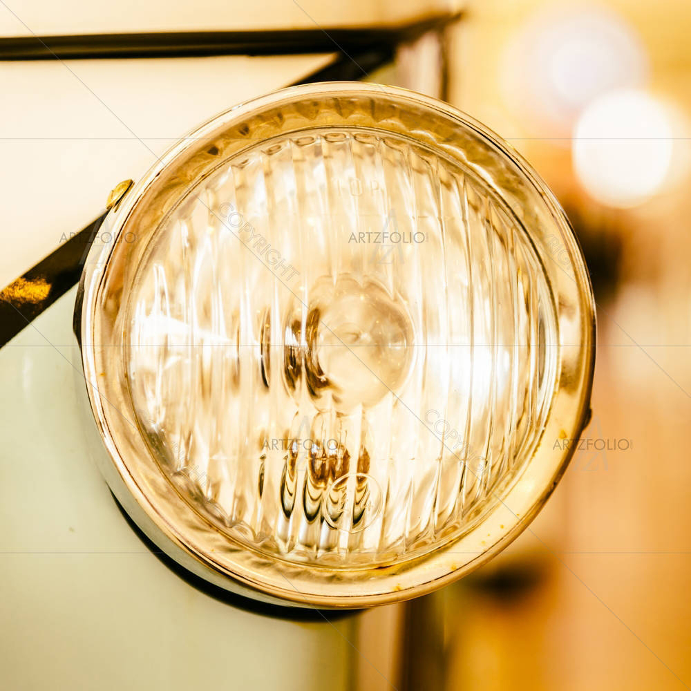 Light Lamp on Vintage Car — custom-size art design 5006513