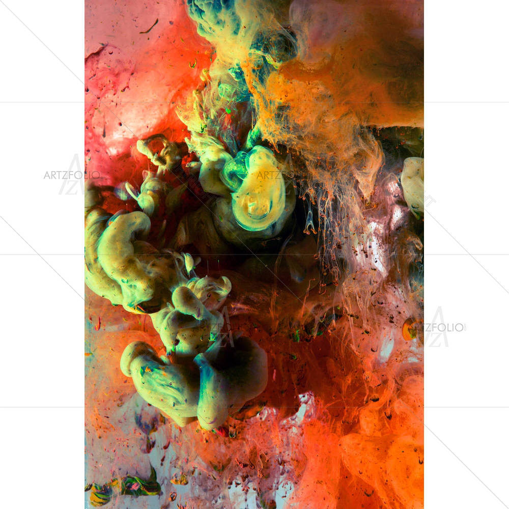 Ink Drop Swirling In Water D1 — Botanical custom art by ArtzFolio