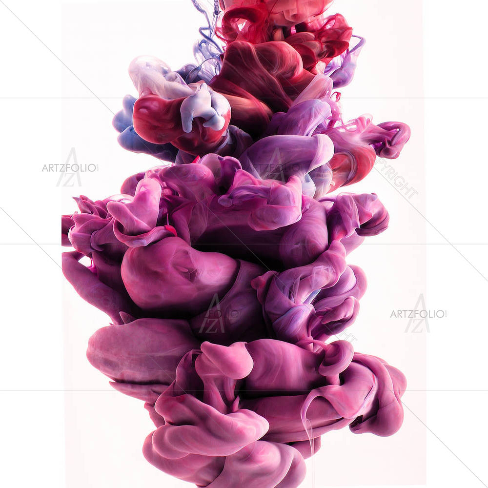 Ink Drop Swirling In Water D3 — Botanical custom art by ArtzFolio