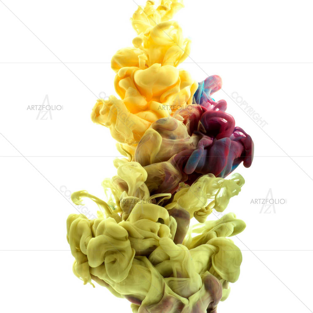 Ink Drop Swirling In Water D4 — Botanical custom art by ArtzFolio
