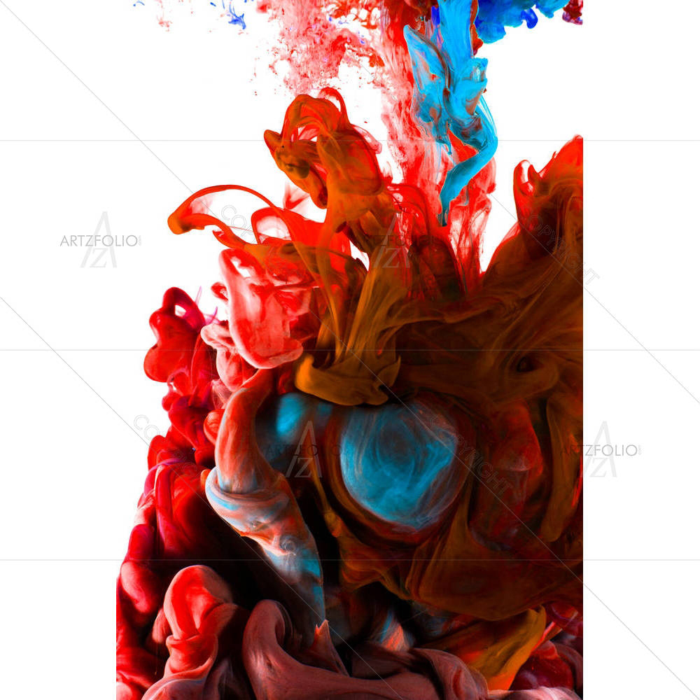 Ink Drop Swirling In Water D5 — Botanical custom art by ArtzFolio