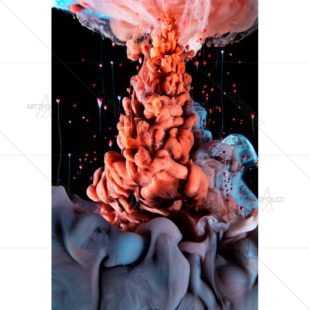 Motion Color Ink Drop Ink Swirling In Water — Botanical custom art by ArtzFolio