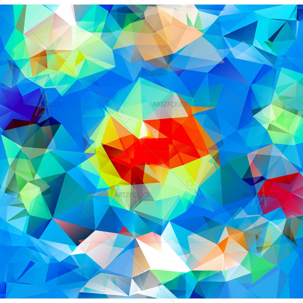 Triangle Geometric Mosaic D2 — Abstract custom art by ArtzFolio