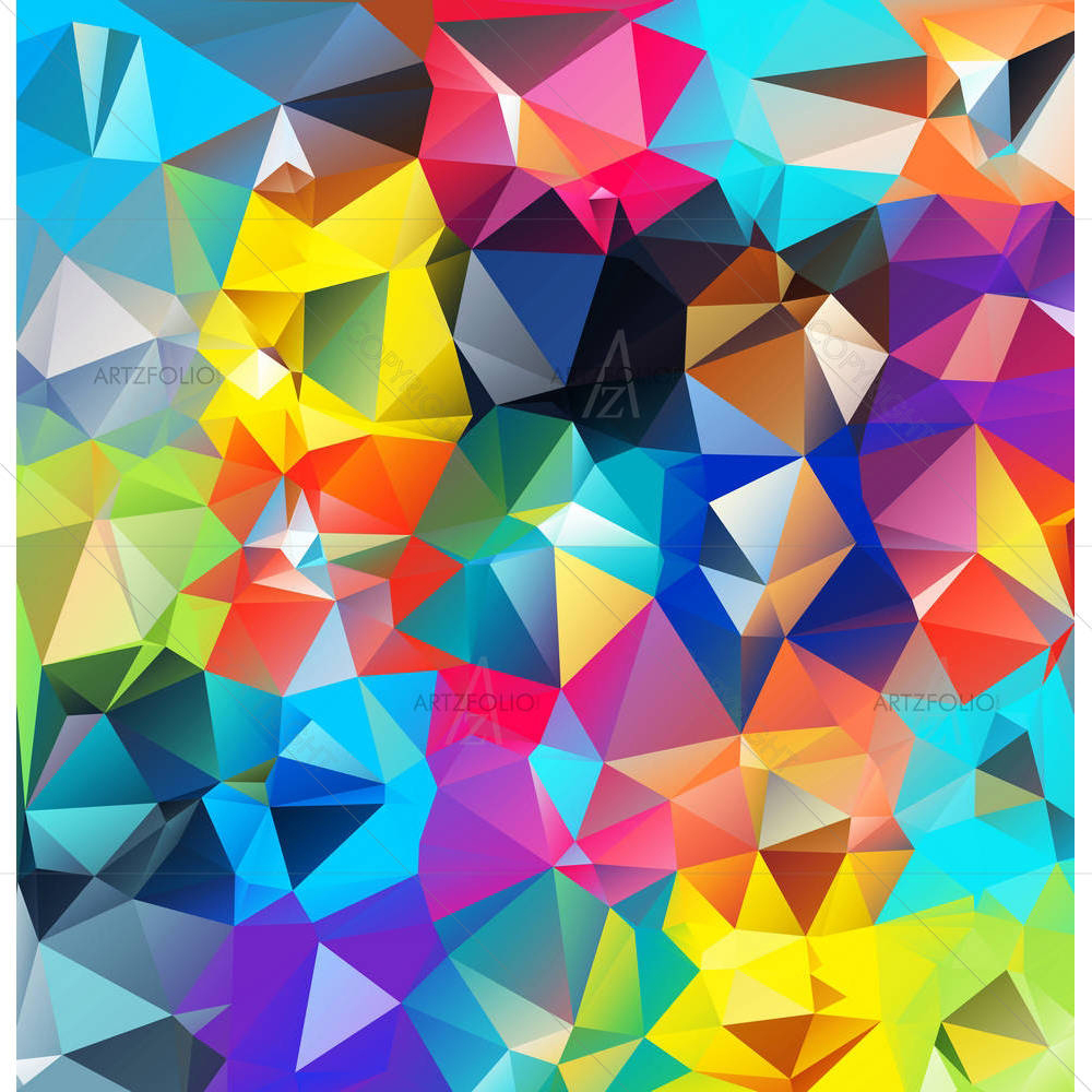 Abstract Multicolored Triangles — custom-size art design 5006553