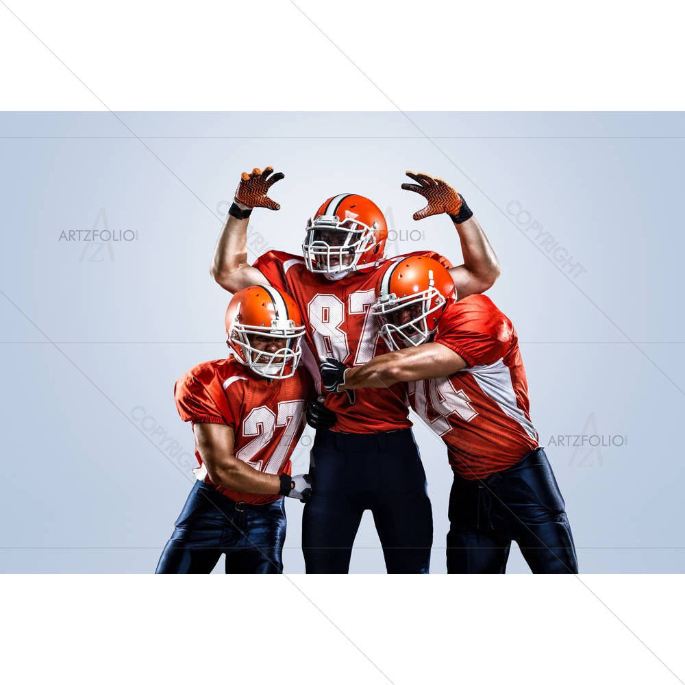 American Football Player in Action D2 — custom-size art design 5006555