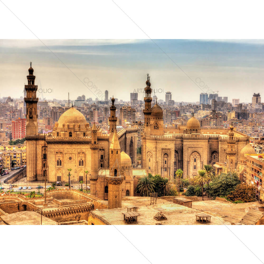 Mosques of Sultan Hassan & Al Rifai in Cairo, Egypt — custom-size art design 5006557