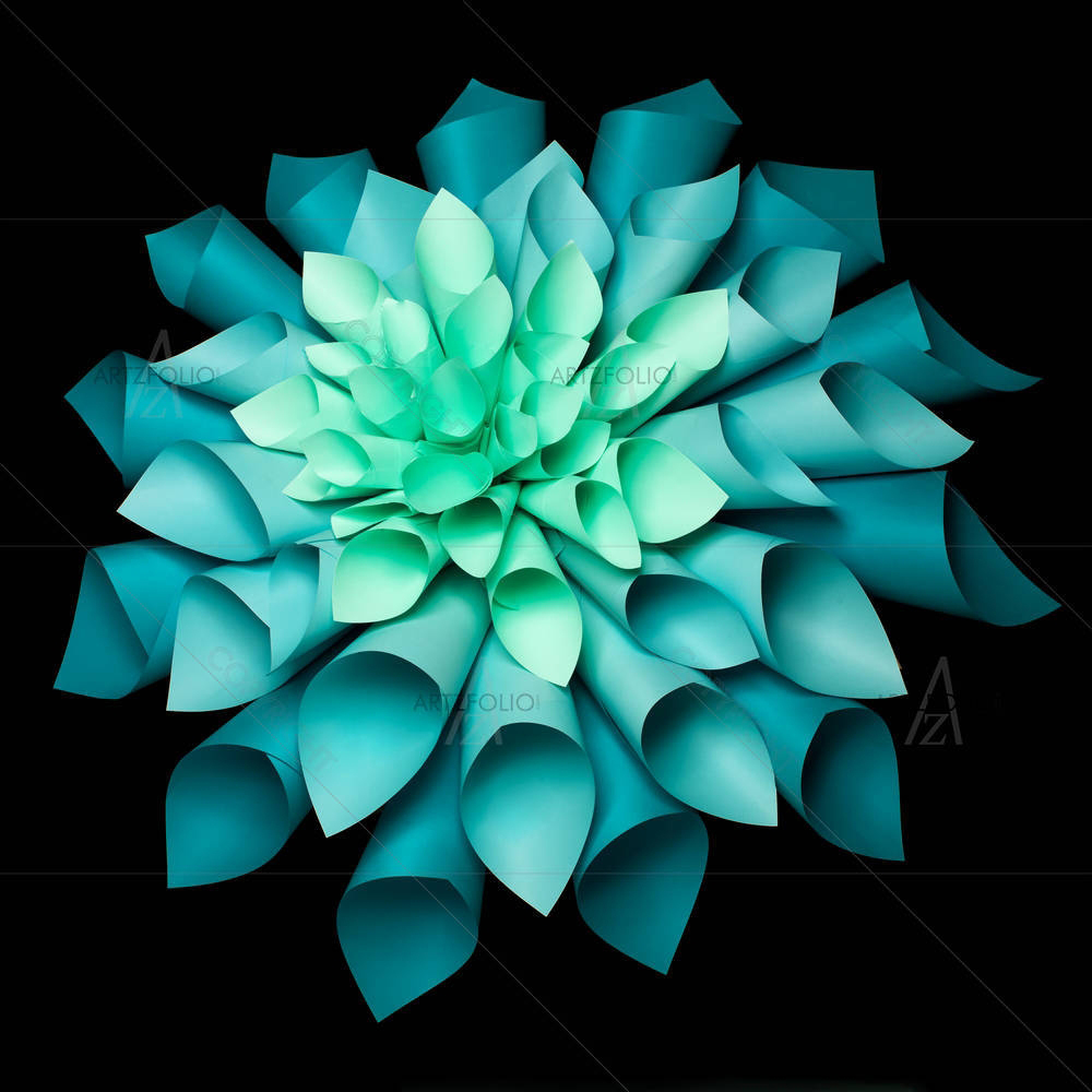 Abstract Origami Flower — Botanical custom art by ArtzFolio