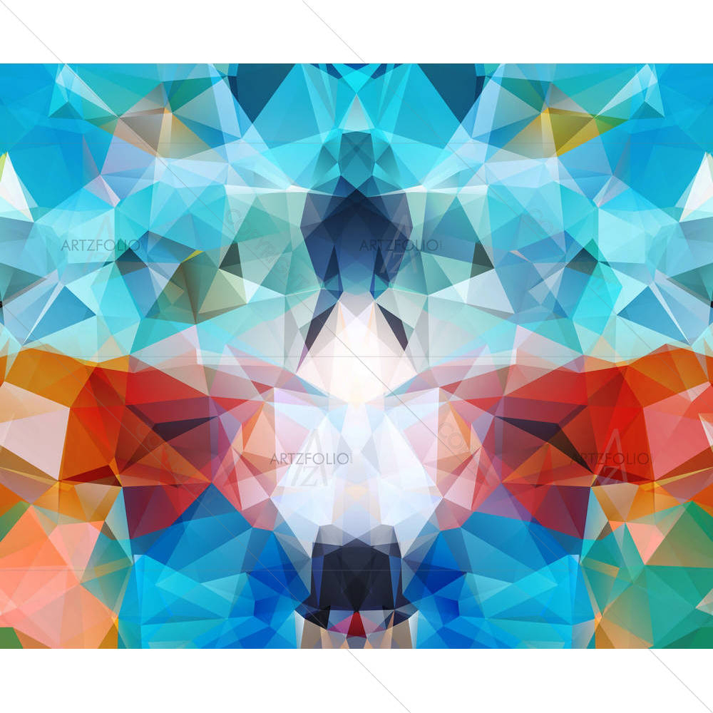 Multicolored Triangles Mosaic — custom-size art design 5006606