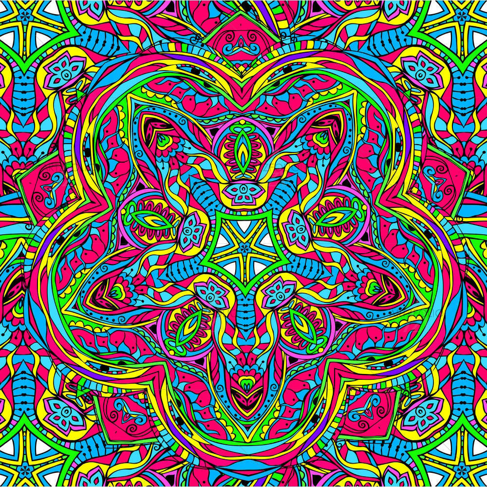 Traditional Motif Element D3 — Botanical custom art by ArtzFolio