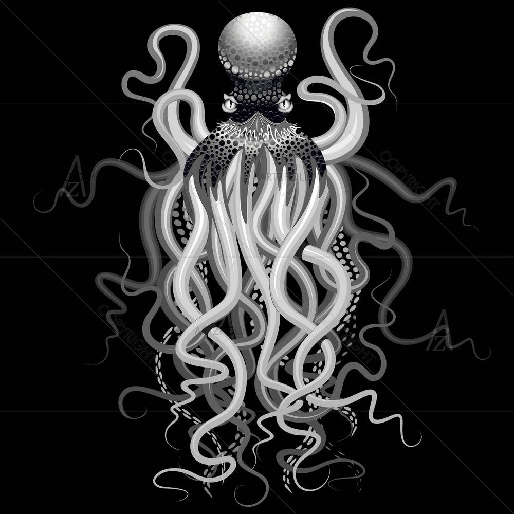 Octopus Hologram Ghost — Animals custom art by ArtzFolio