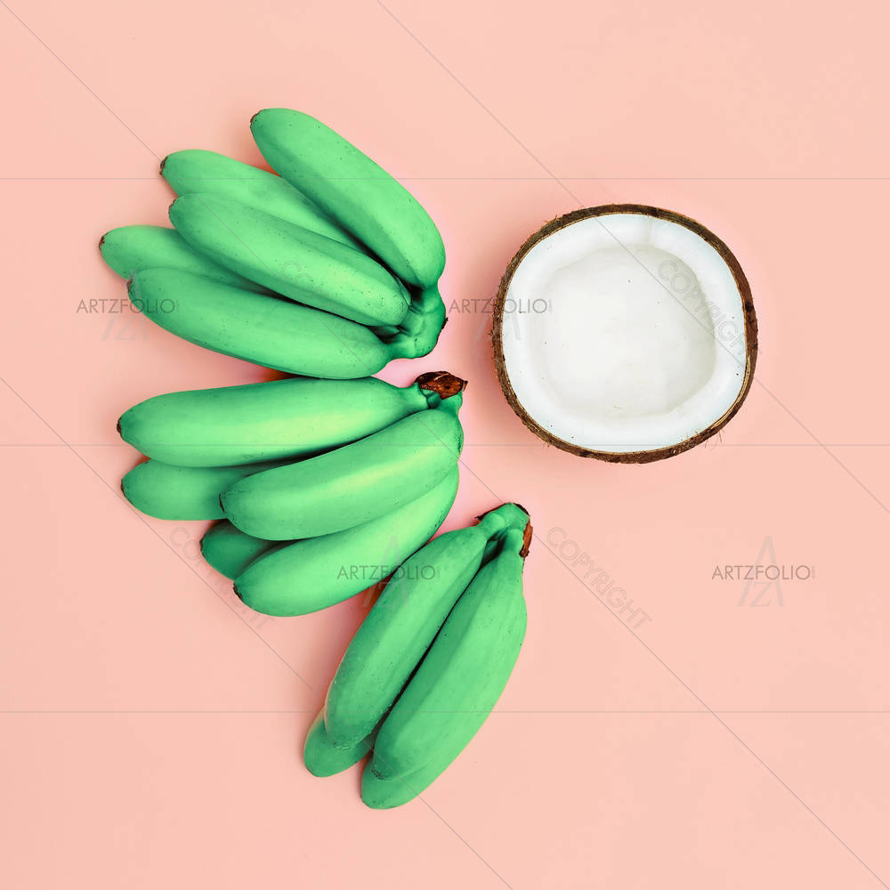 Set Of Bananas & Coconut — Abstract custom art by ArtzFolio