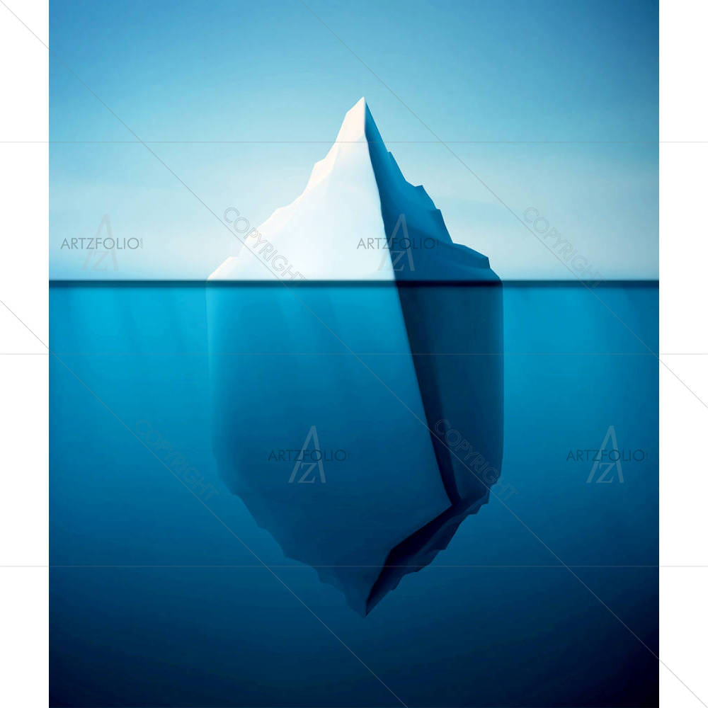 Ice Berg On Water — custom-size art design 5006642