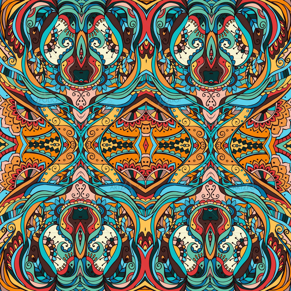 Traditional Motif Elements D6 — custom-size art design 5006658