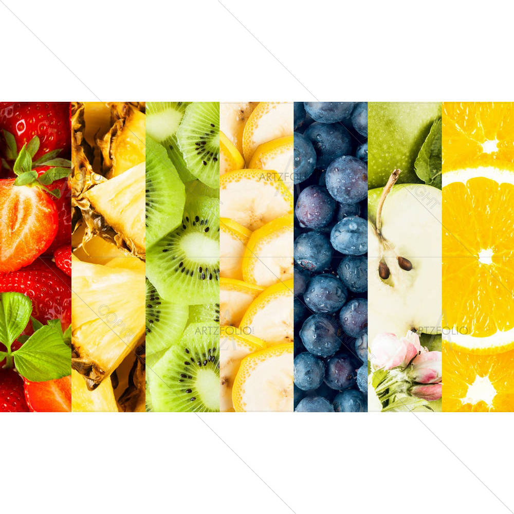 Collage Photo of Sliced Tropical Fruits — Collages custom art by ArtzFolio