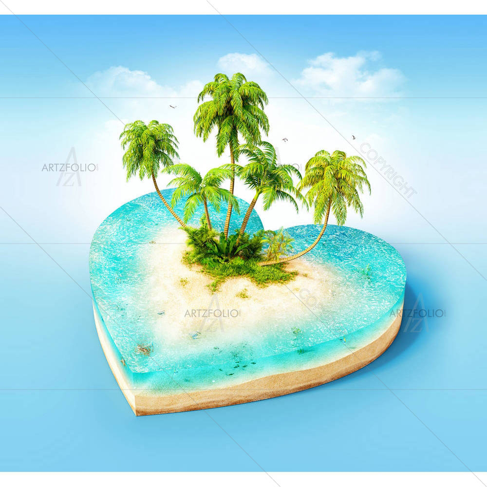 Tropical Island — custom-size art design 5006666