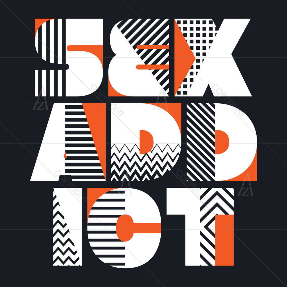 Sex Addict Typography — custom-size art design 5006689