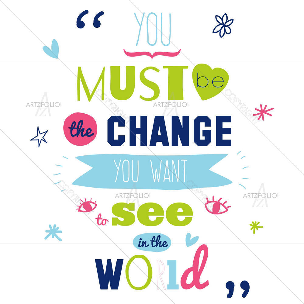 Change Motivational Quote — custom-size art design 5006698