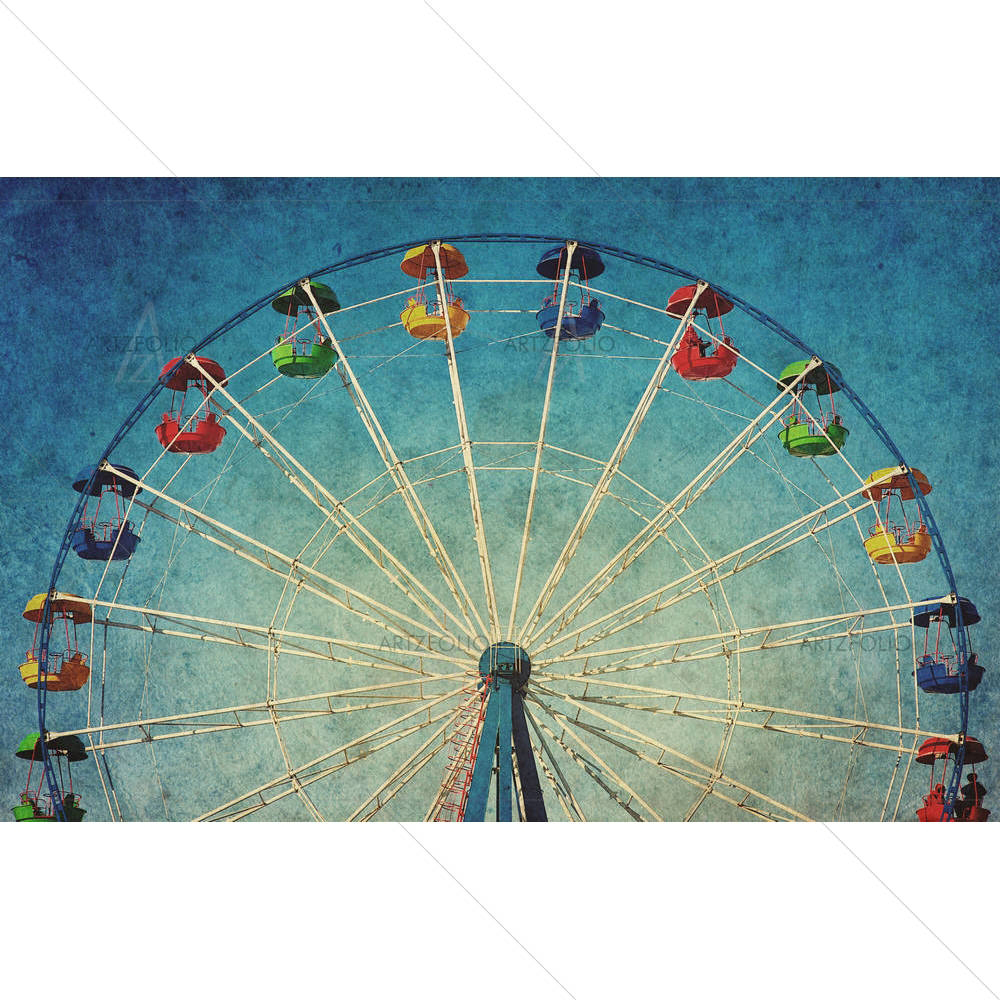 Vintage Ferris Wheel — Abstract custom art by ArtzFolio