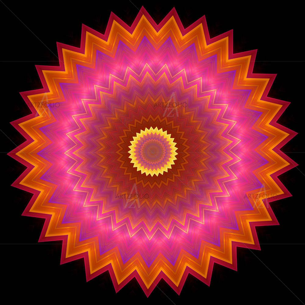Multi Colored Concentric Art — Devotional custom art by ArtzFolio