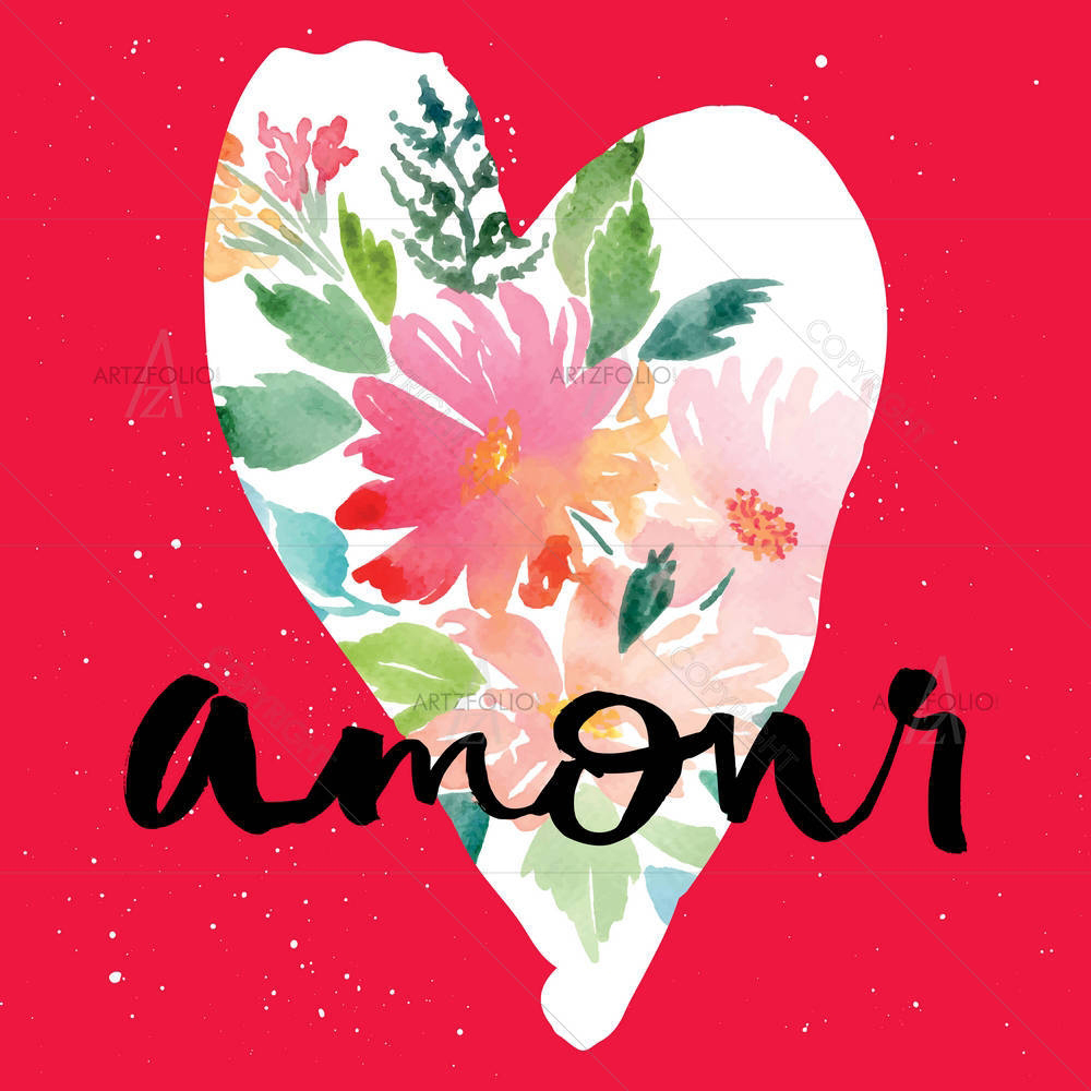 Watercolor Hand Lettering D3 — Botanical custom art by ArtzFolio