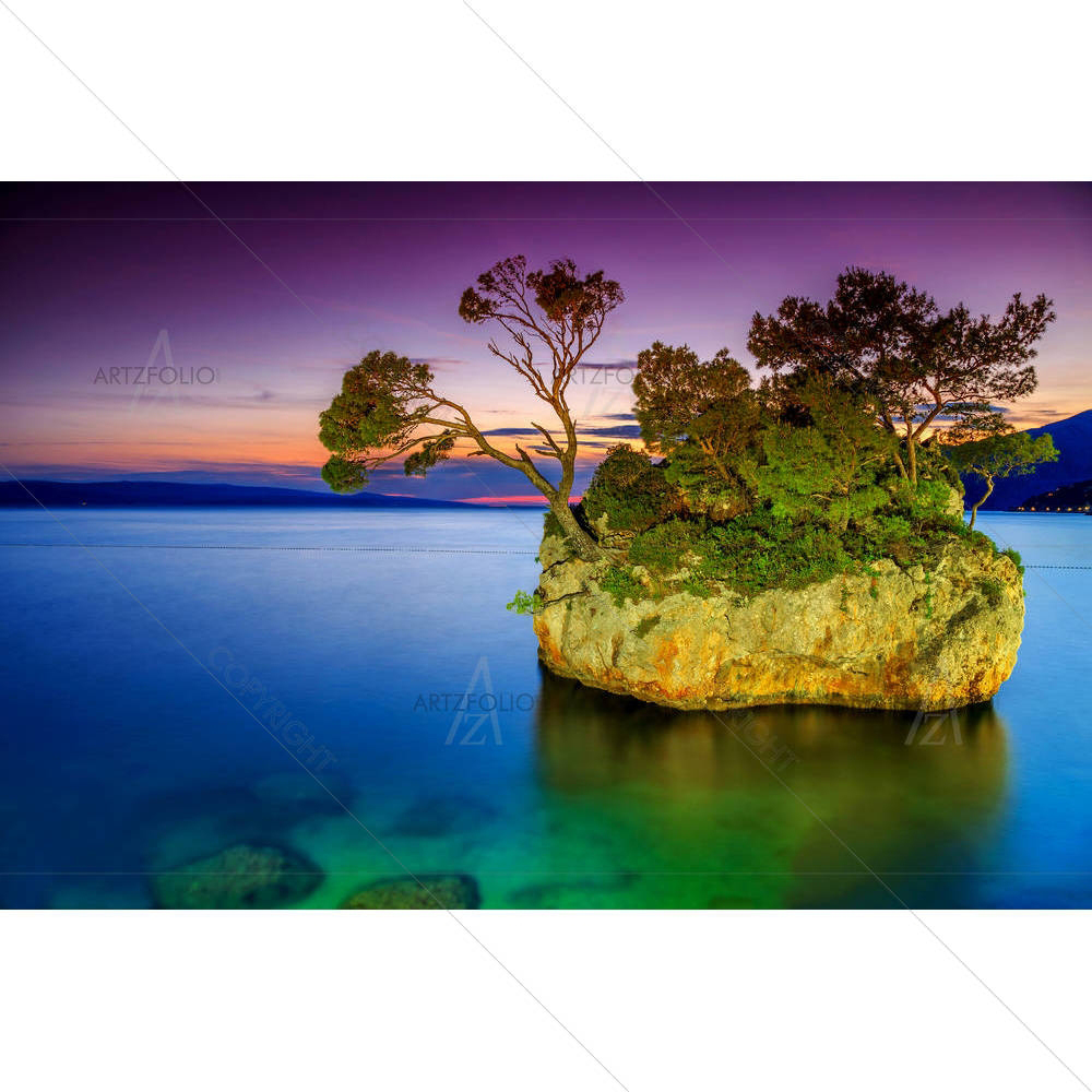 Sunset Landscape in Makarska Riviera, Croatia — Devotional custom art by ArtzFolio