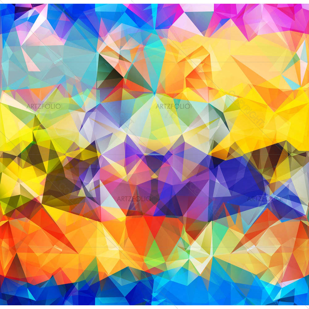 Multicolored Triangles D1 — custom-size art design 5006764