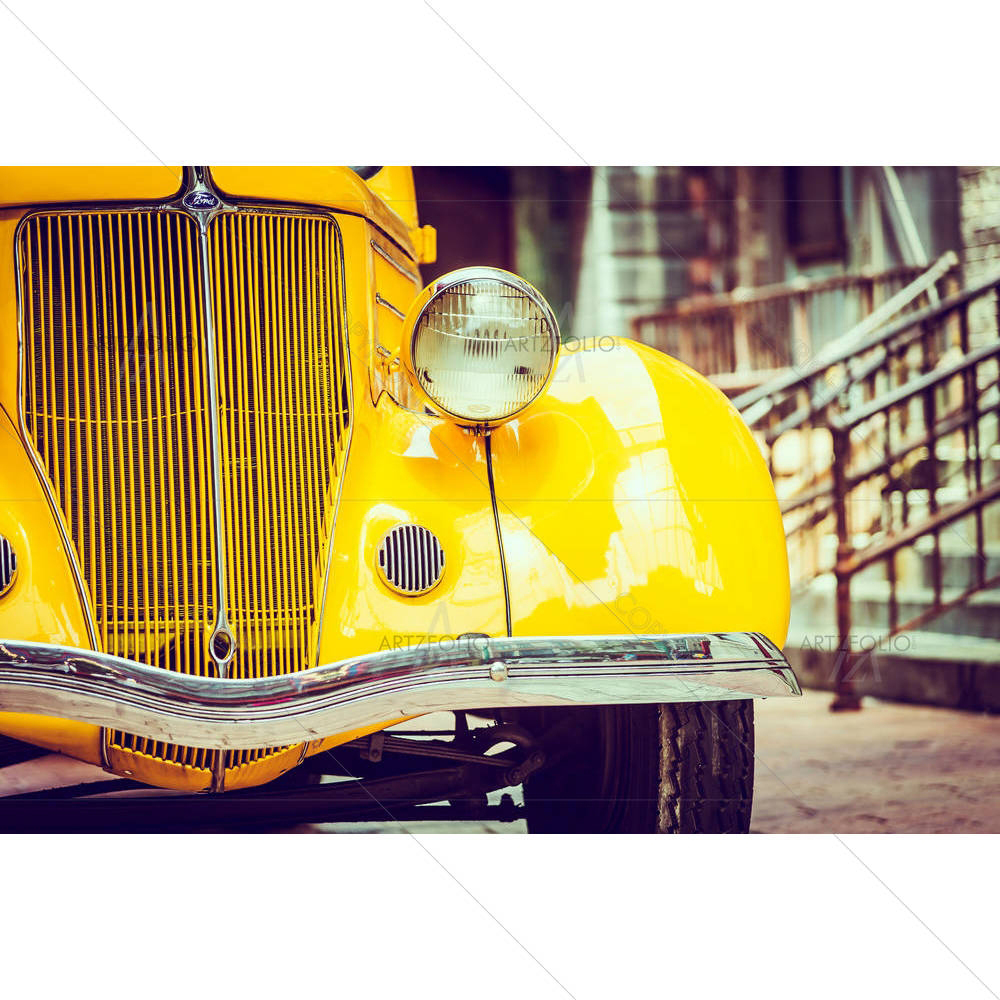 Vintage Car Headlight D4 — custom-size art design 5006767