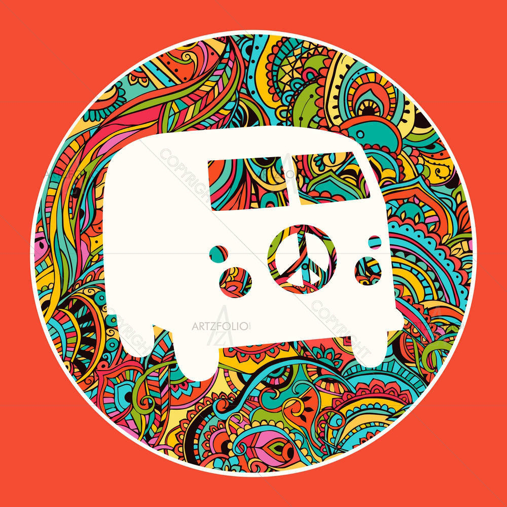 Hippie Style D1 — Botanical custom art by ArtzFolio