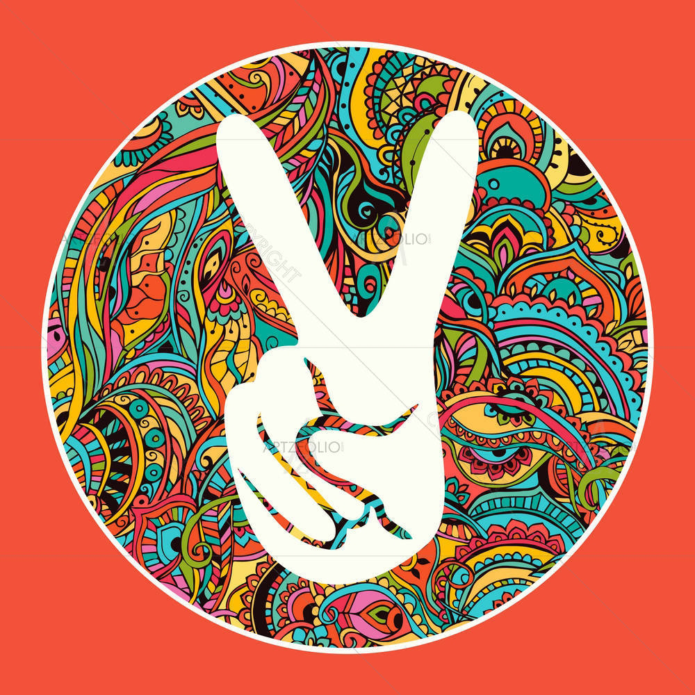 Hippie Style D3 — custom-size art design 5006813