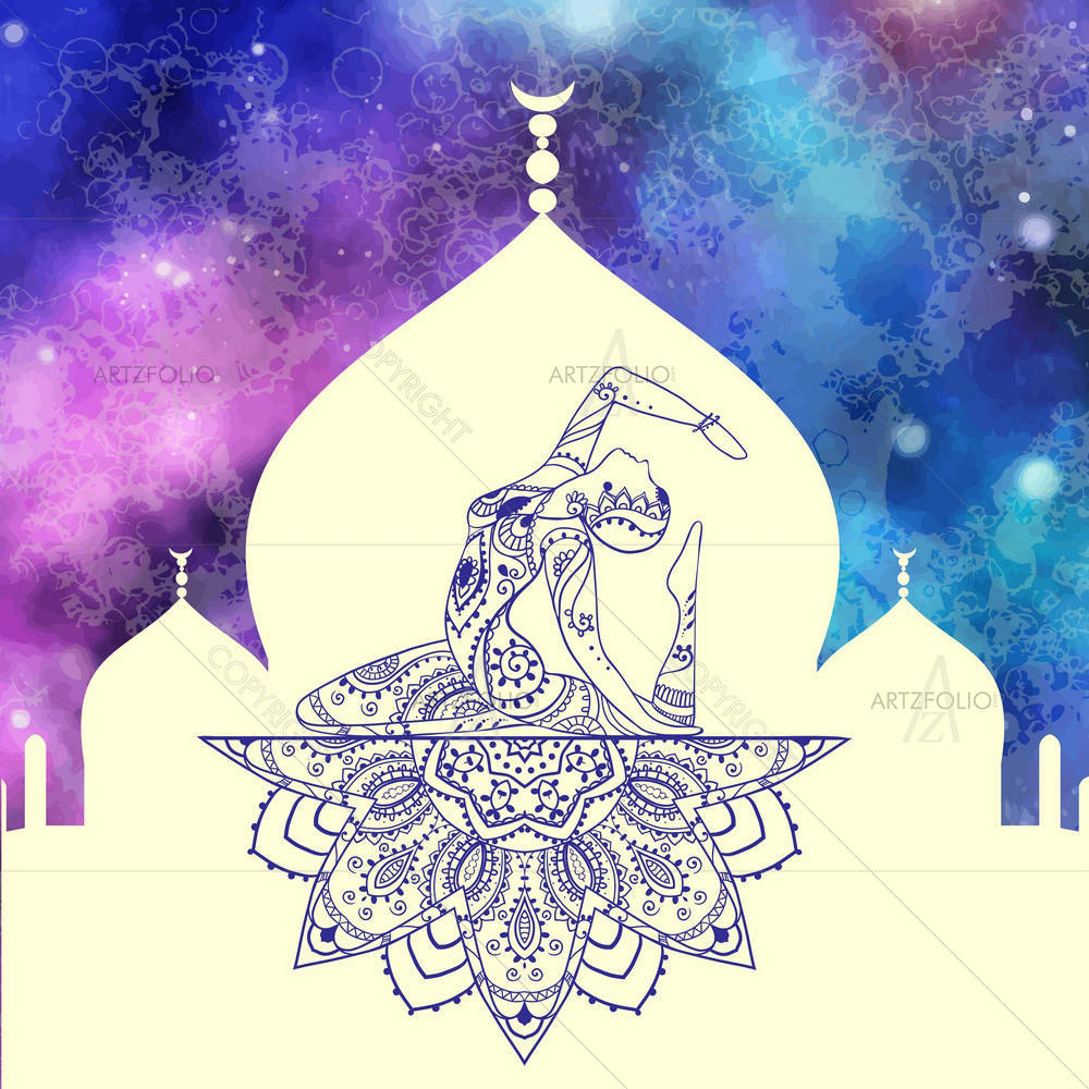Traditional Indian Arabic Art D1 — custom-size art design 5006817