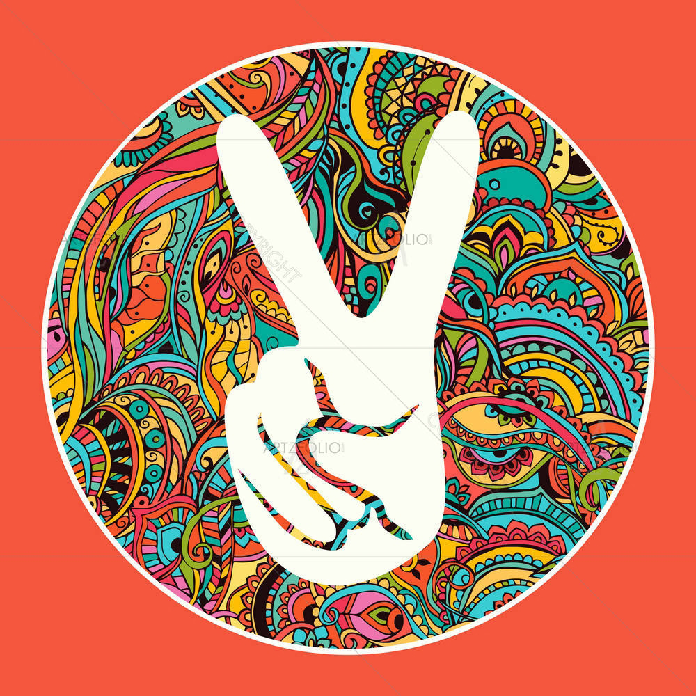 Hippie Doodle — custom-size art design 5006818