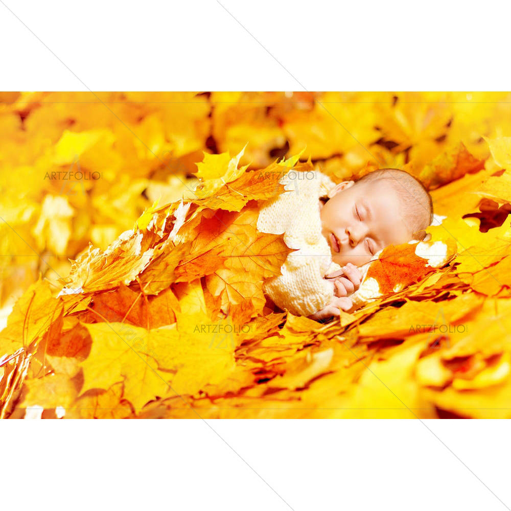 Newborn Baby Sleeping D2 — custom-size art design 5006821