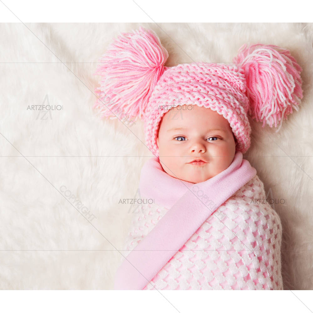 Newborn Baby Girl D21 — Baby custom art by ArtzFolio