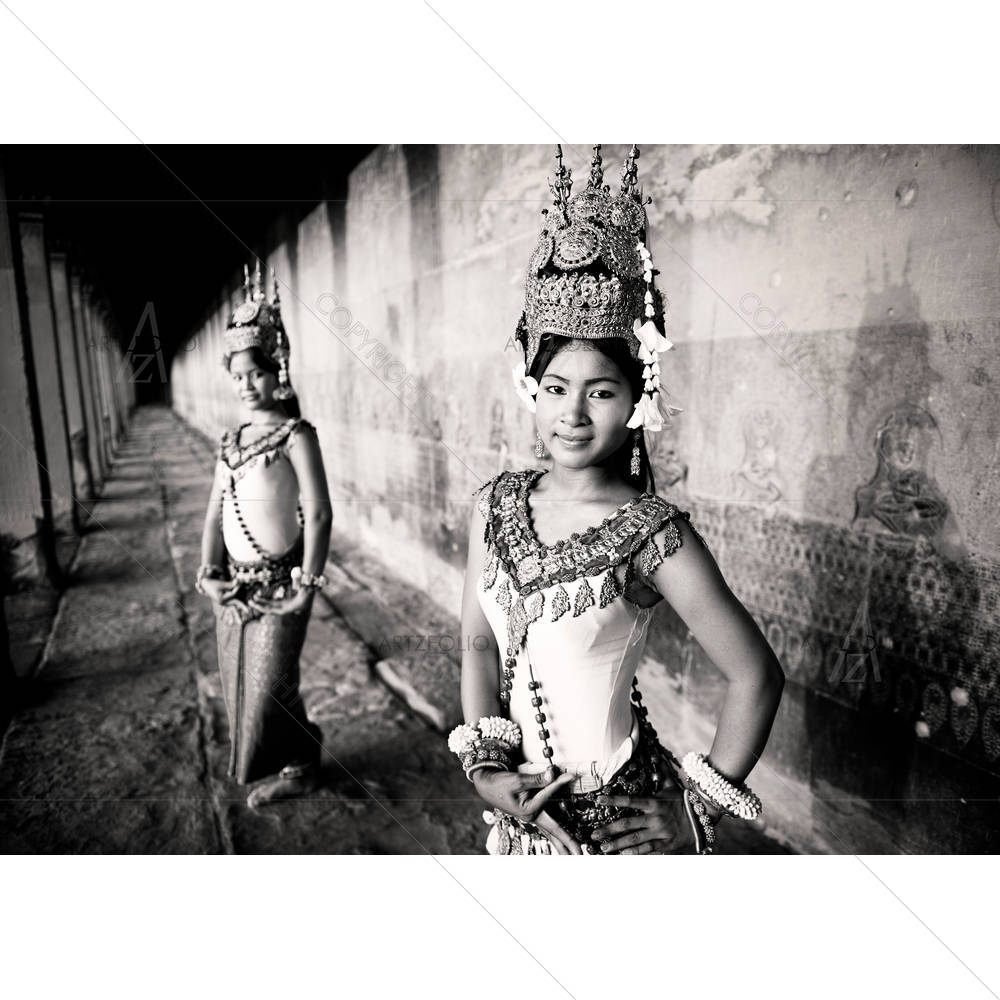 Traditional Aspara Dancers, Siem Reap, Cambodia — custom-size art design 5006856