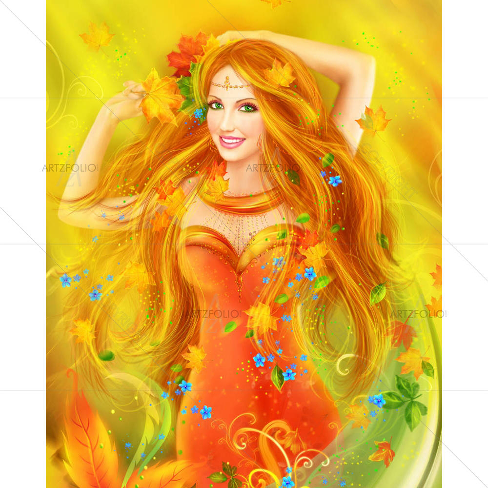 Portrait of Fairy Woman — Fantasy custom art by ArtzFolio