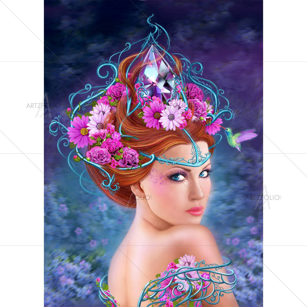 Portrait of Woman D5 — custom-size art design 5006858