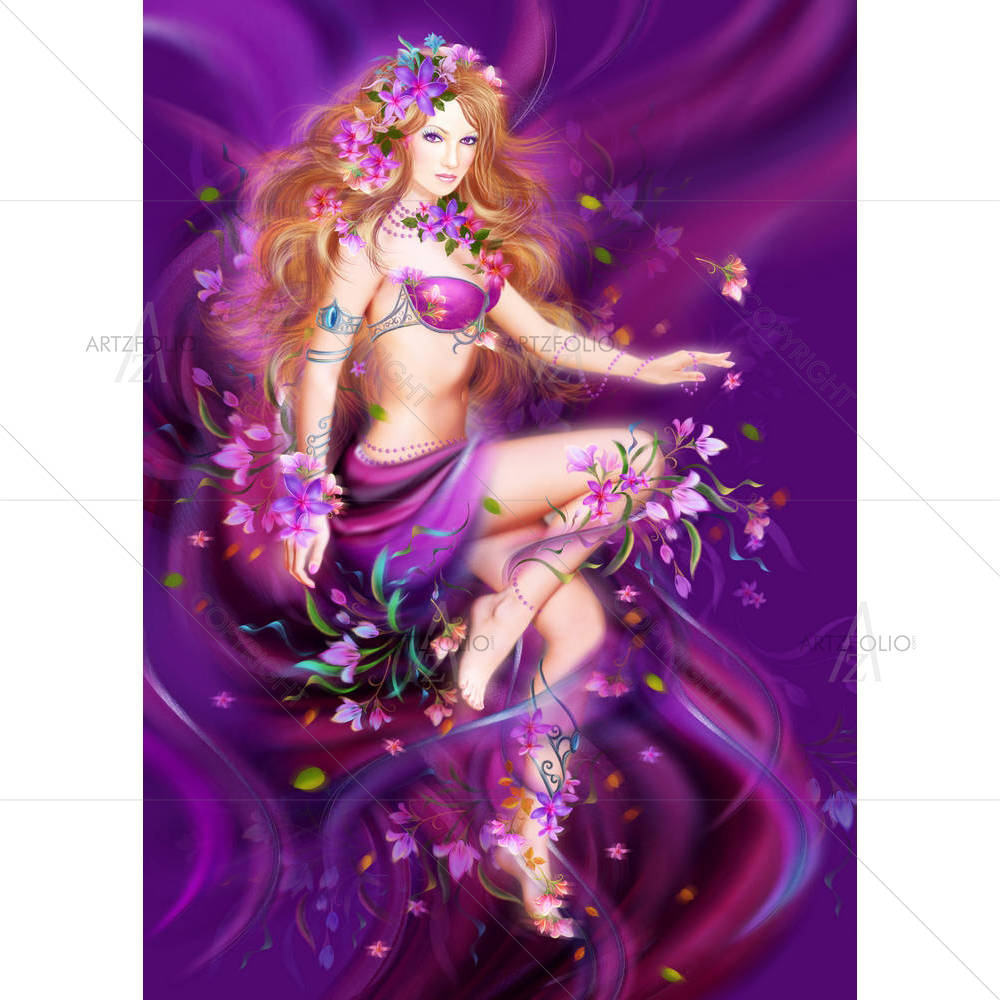 Woman Portrait D13 — Botanical custom art by ArtzFolio