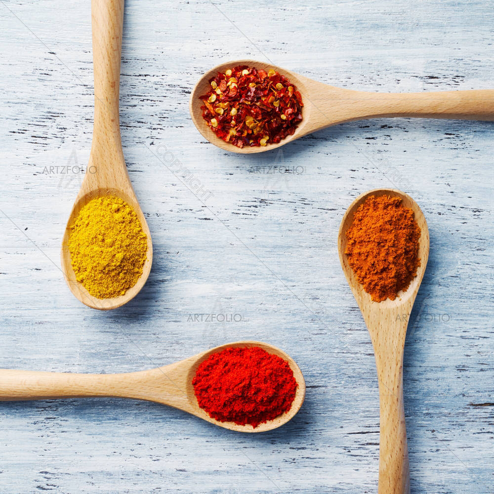 Image of Spoon Filled With Spices D1 — custom-size art design 5006868