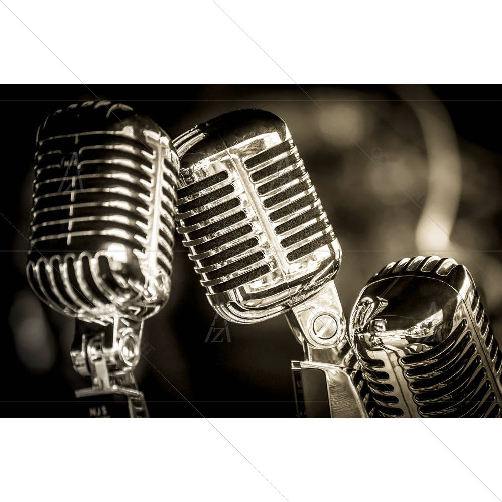 Recording Studio Microphones — Ancient custom art by ArtzFolio