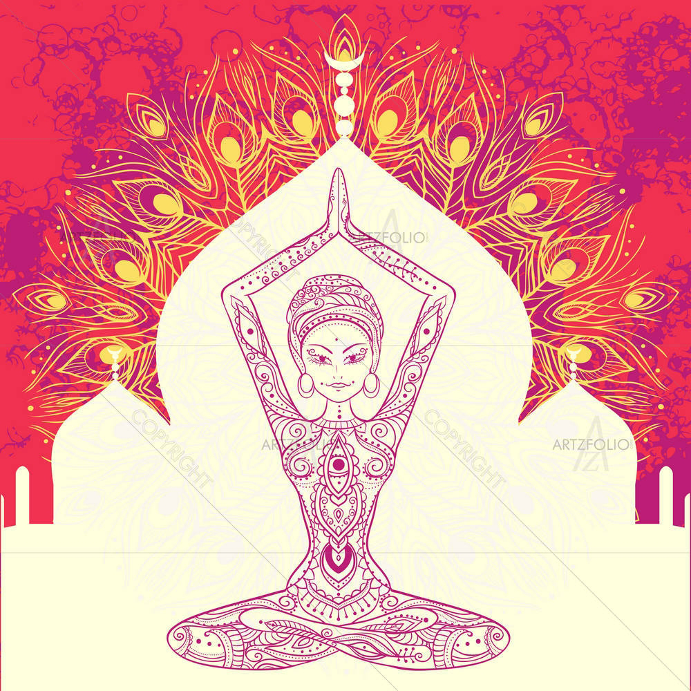 Traditional Indian Arabic Art D2 — Devotional custom art by ArtzFolio
