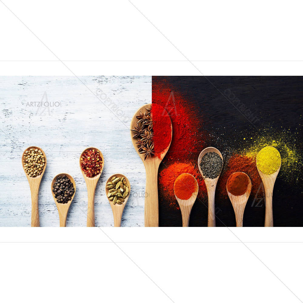 Photo of Spoon Filled With Spices D1 — custom-size art design 5006916