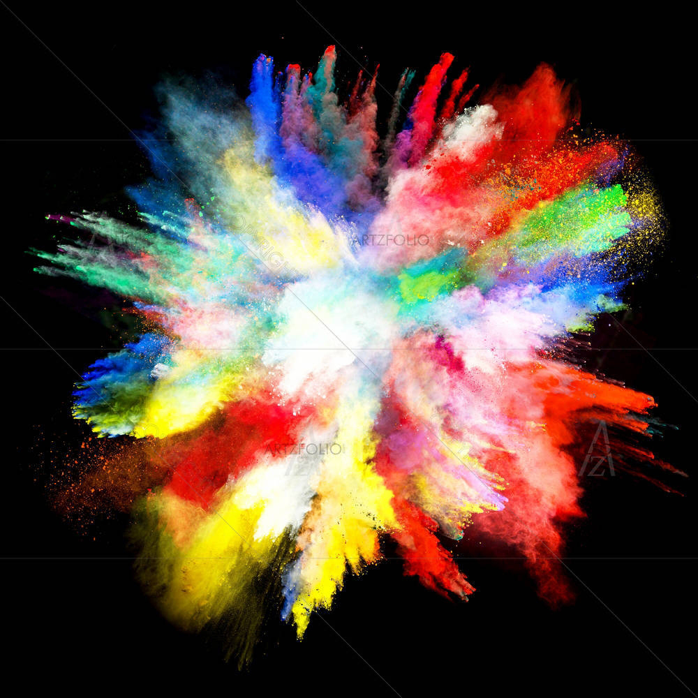 Colorful Powder Splash D2 — custom-size art design 5006918