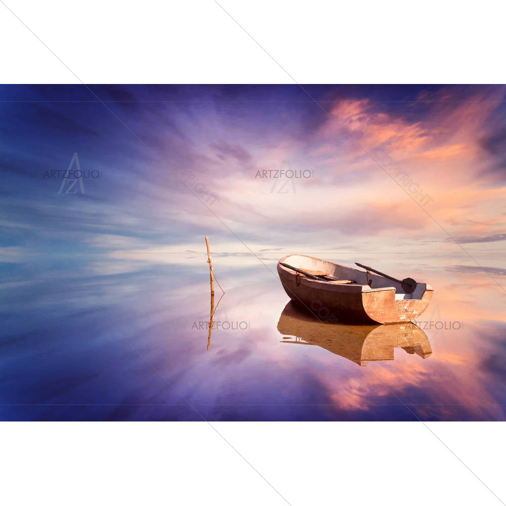 Lonely Boat — custom-size art design 5006955