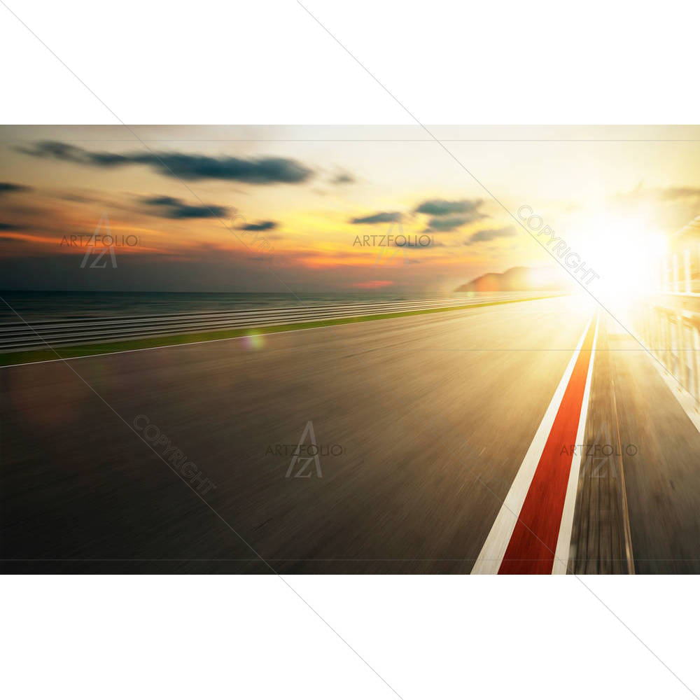 Motion Blurred Racetrack — custom-size art design 5006964
