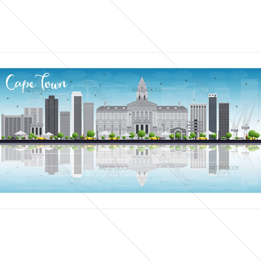 Cape Town Skyline, South Africa — Devotional custom art by ArtzFolio