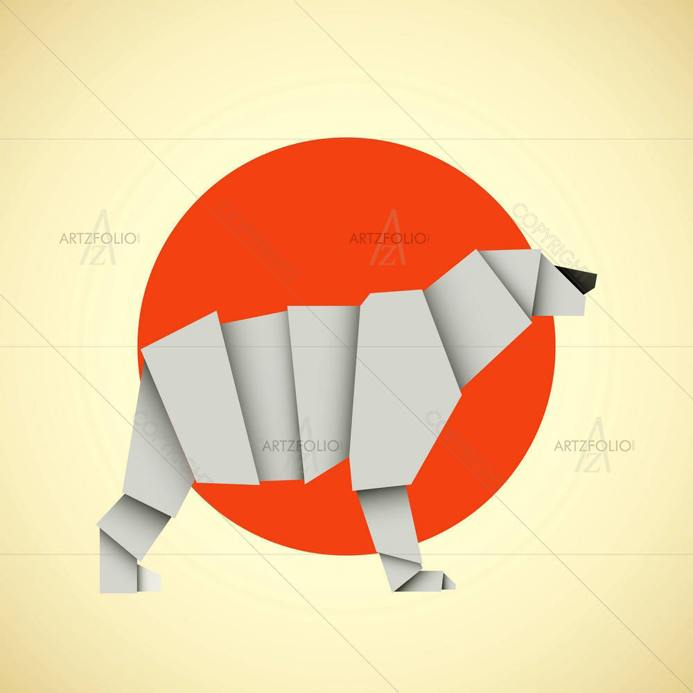 Origami Polar Bear — Animals custom art by ArtzFolio